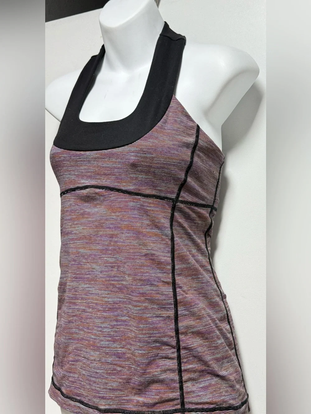 lululemon athletica Multicolor Space-Dyed Racerback Tank with Black Trim